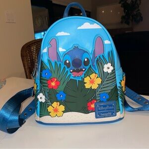 Loungefly Disney Lilo & Stitch Floral Jungle Mini Backpack NWT